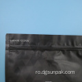 Pungi de ambalare din plastic cu fermoar, negre mat, personalizate